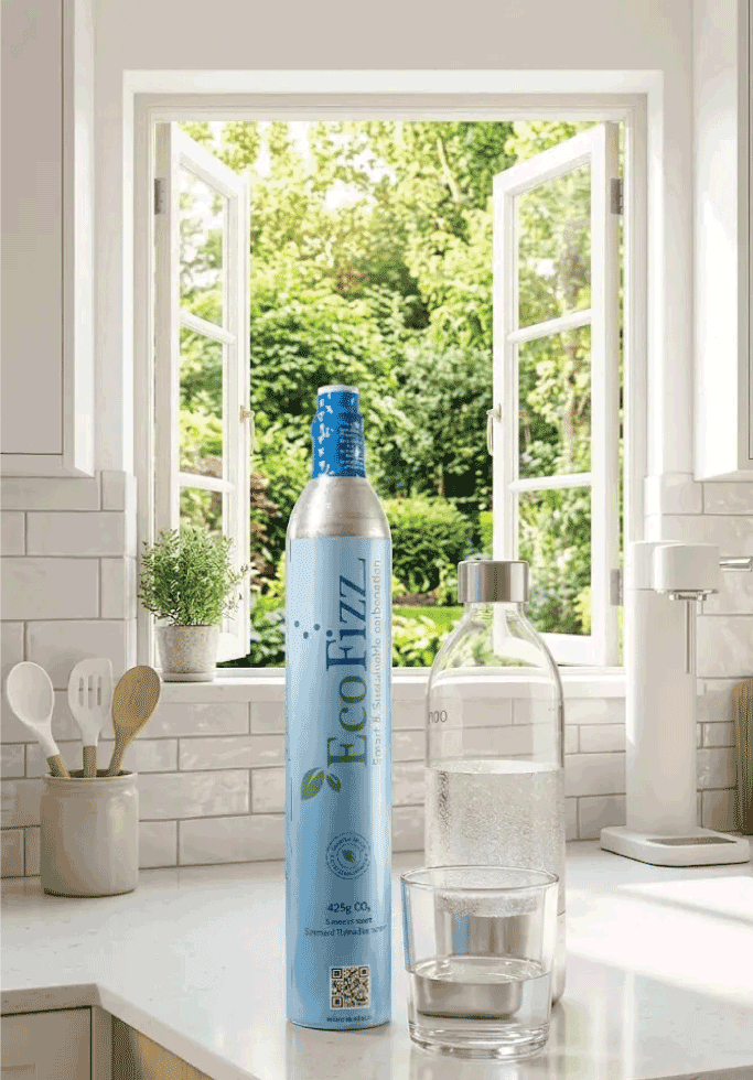 Cilindros de CO₂ reutilizables EcoFizz